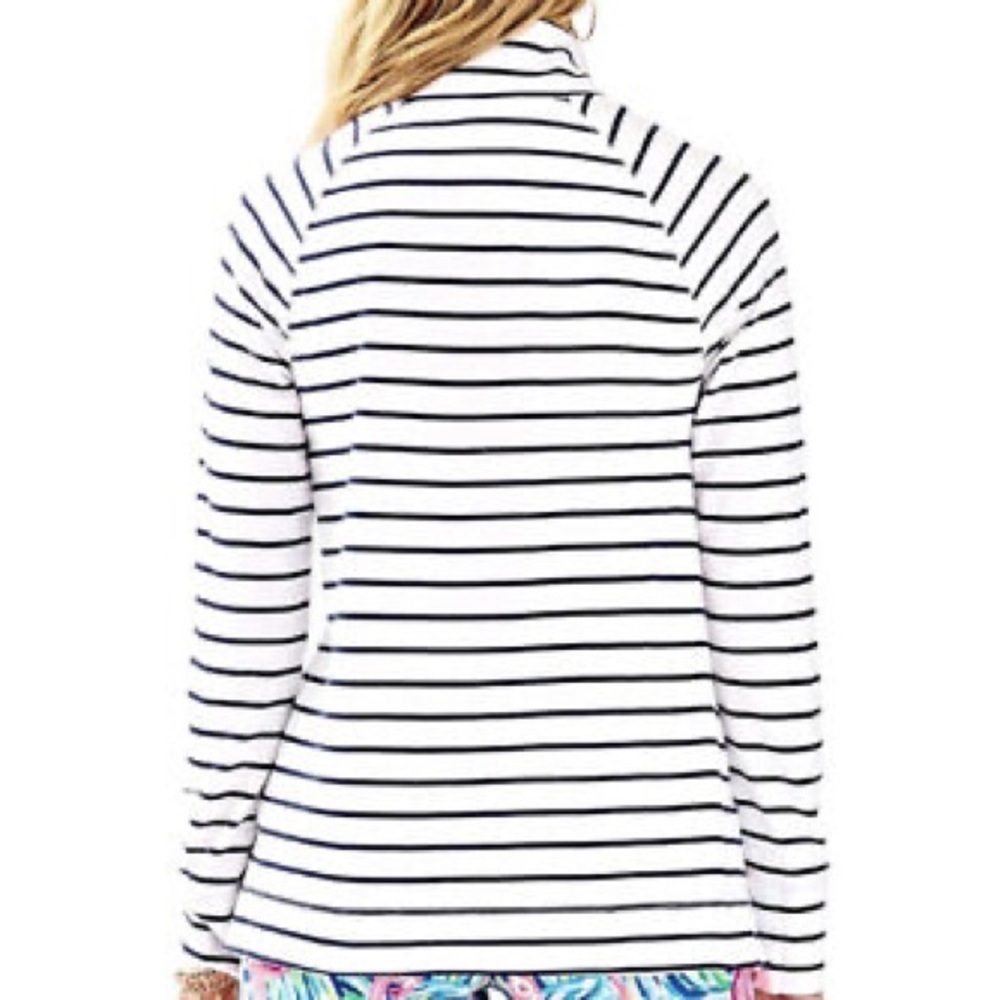 Lilly Pulitzer White and Navy Striped Pullover Top - Picture 2 of 10